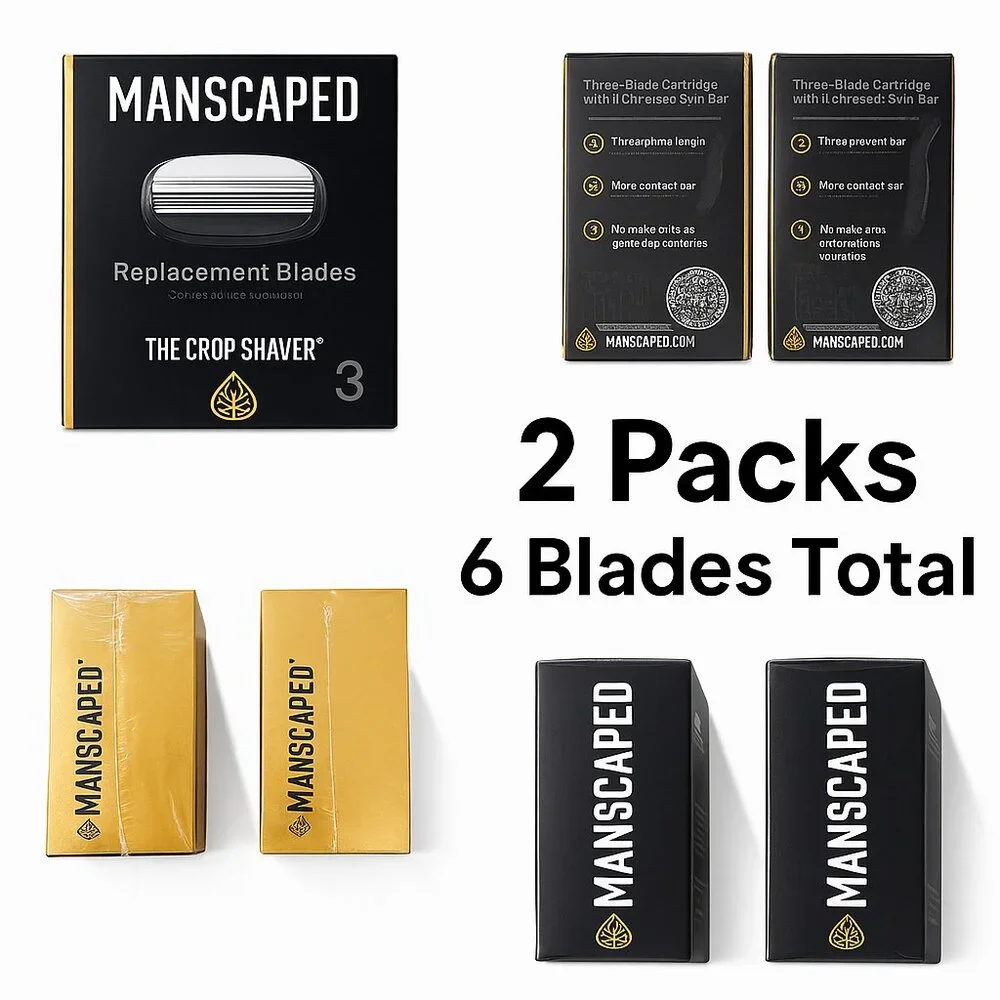 Manscaped The Lawn Mower Replacement Blades – 2 Packs (6 Blades Total), NEW